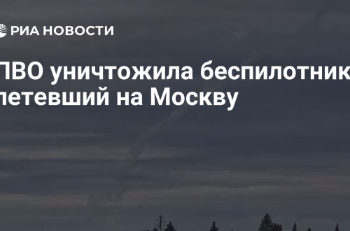 ПВО уничтожила беспилотник, летевший на Москву